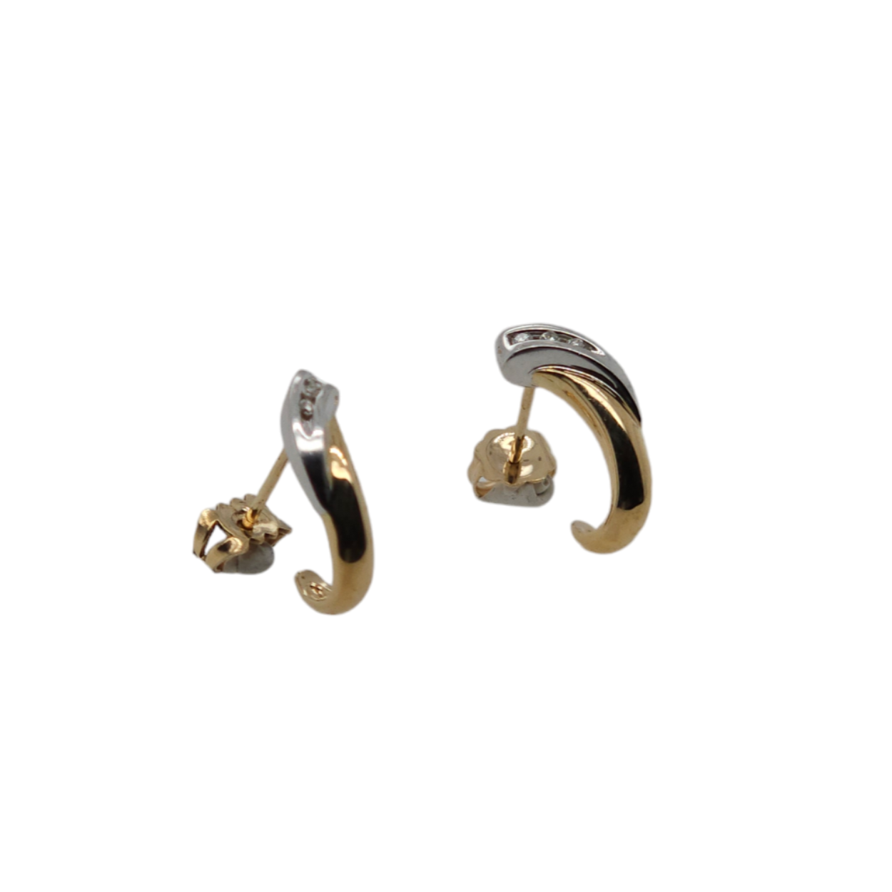 halfcreolen met diamant 0,07