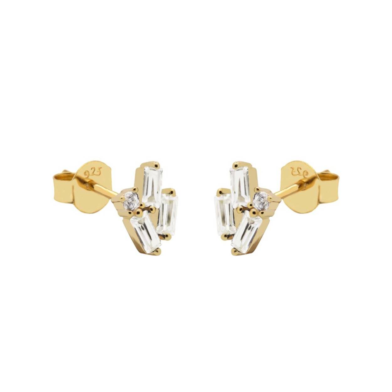 Karma zirkonia symbols baguettes goldplated