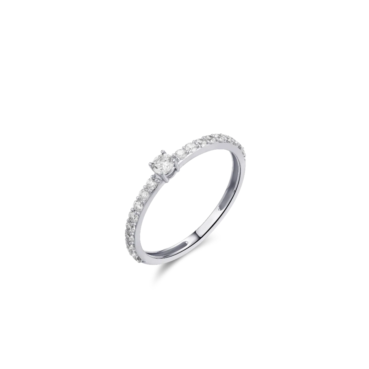 Gasser Brilliant pave Ring 14k wit goud