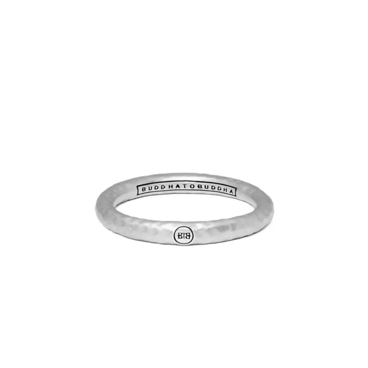 zilveren ring gehamerd maat 16