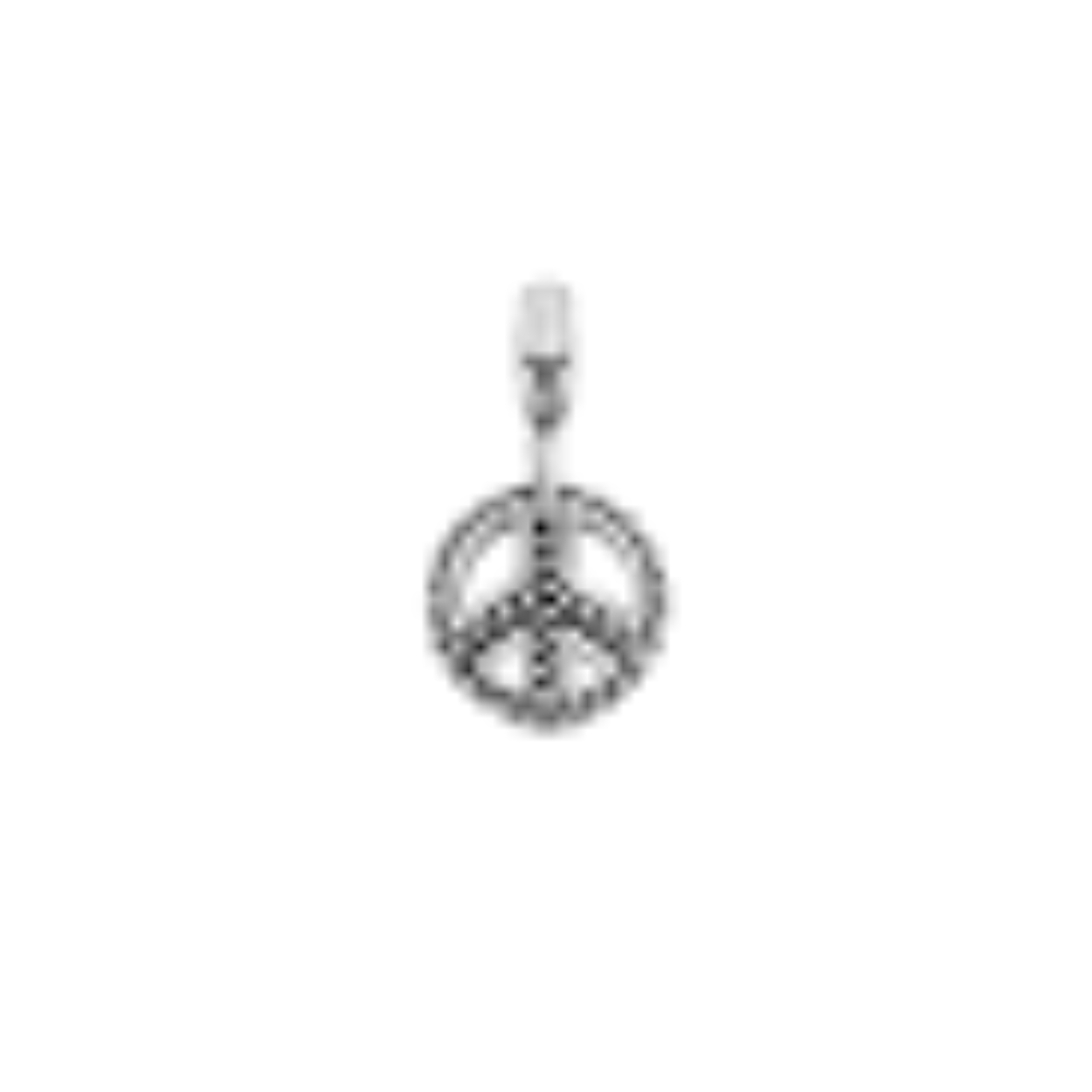 zilveren hanger peace sign