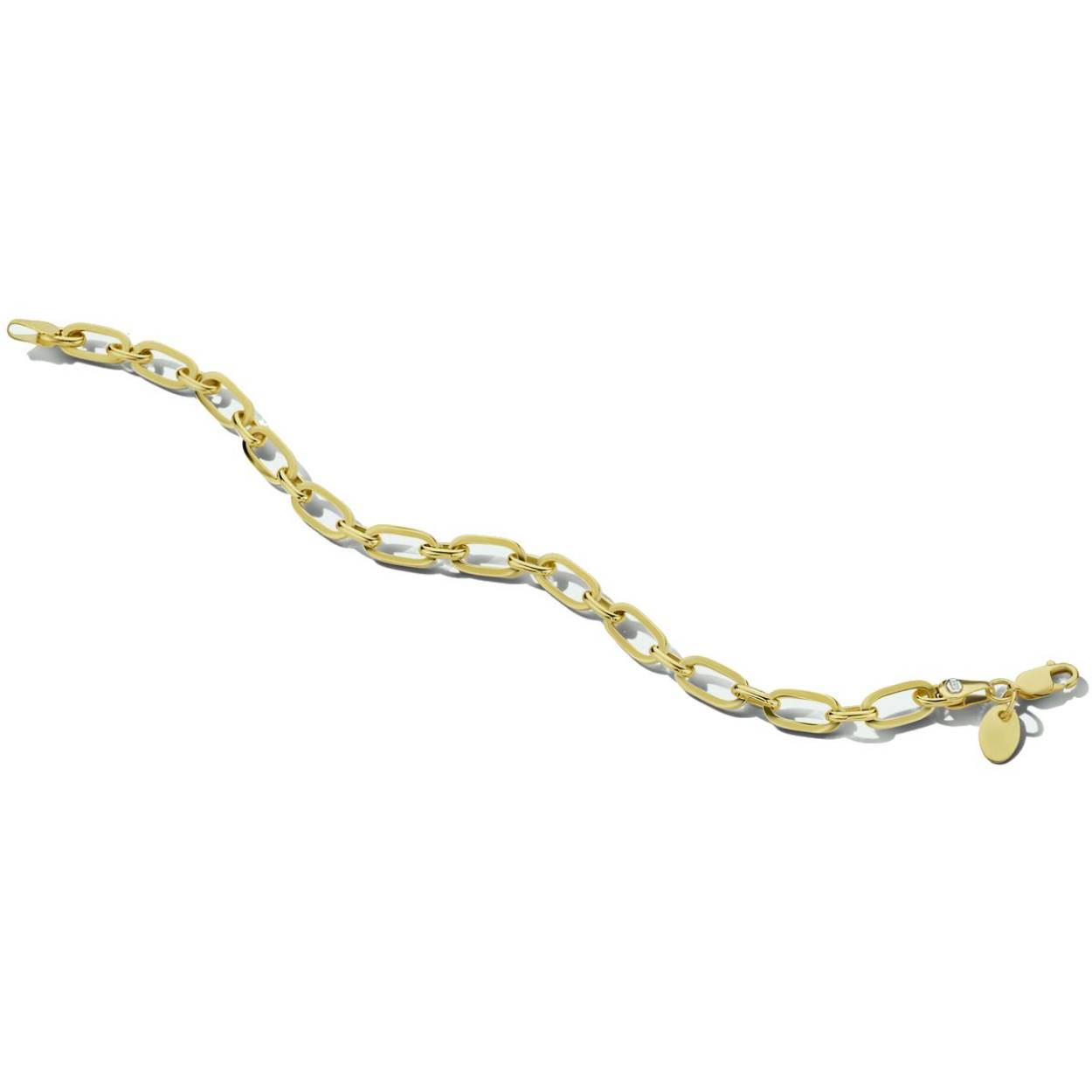 Zilgold 14 karaats gouden armband met zilveren kern