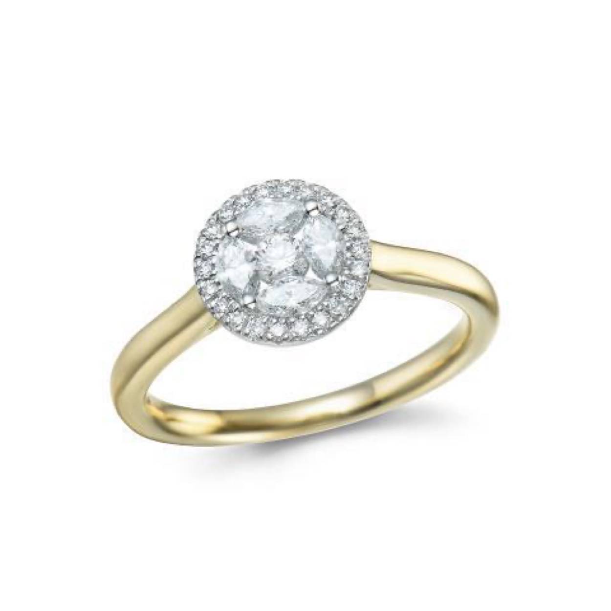 Ring goud 18kt met diamanten