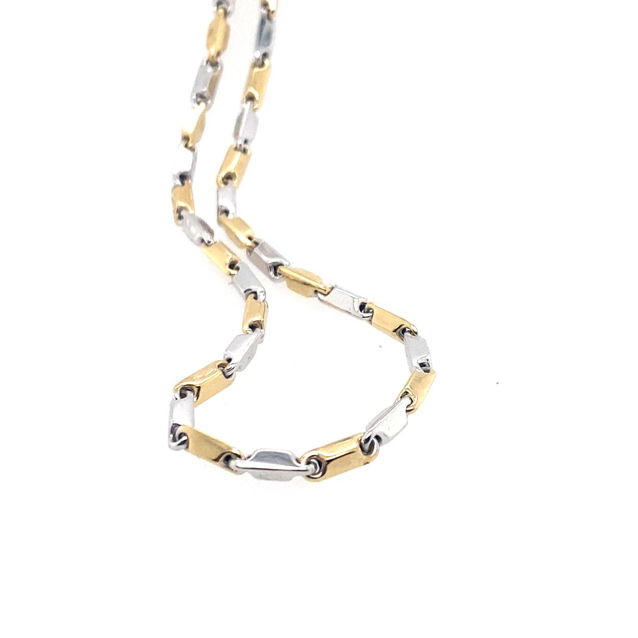 bicolor gouden collier 45 cm