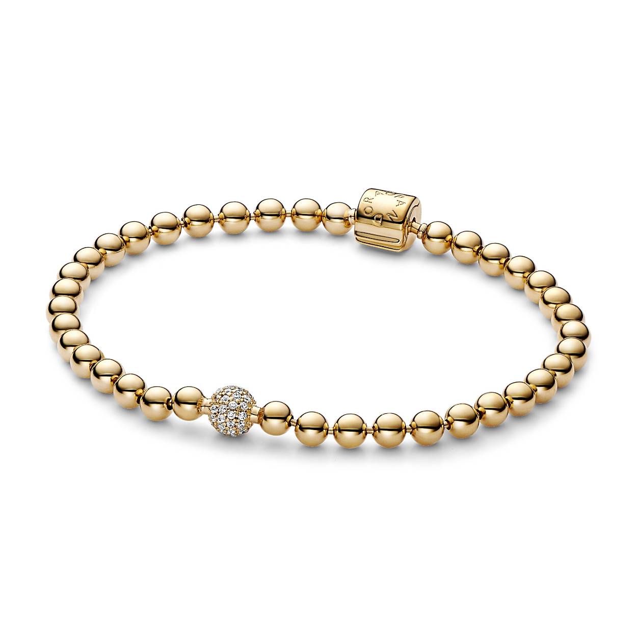 pandora armband goldplated 21 cm