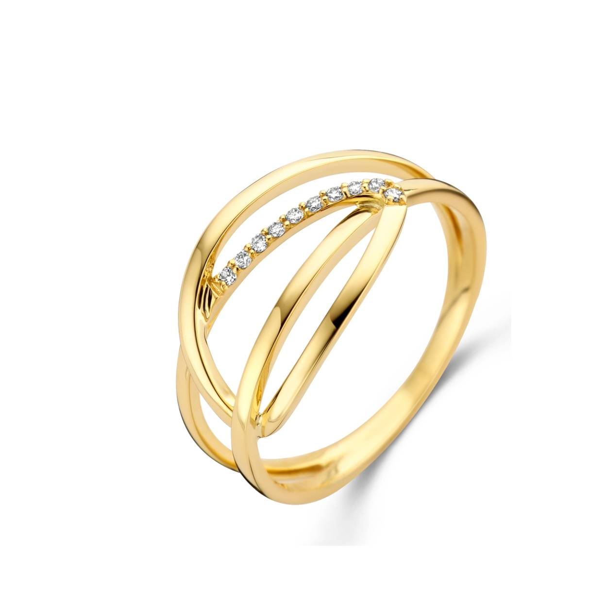 Naiomy Gold ring goud 18k briljant 6p
