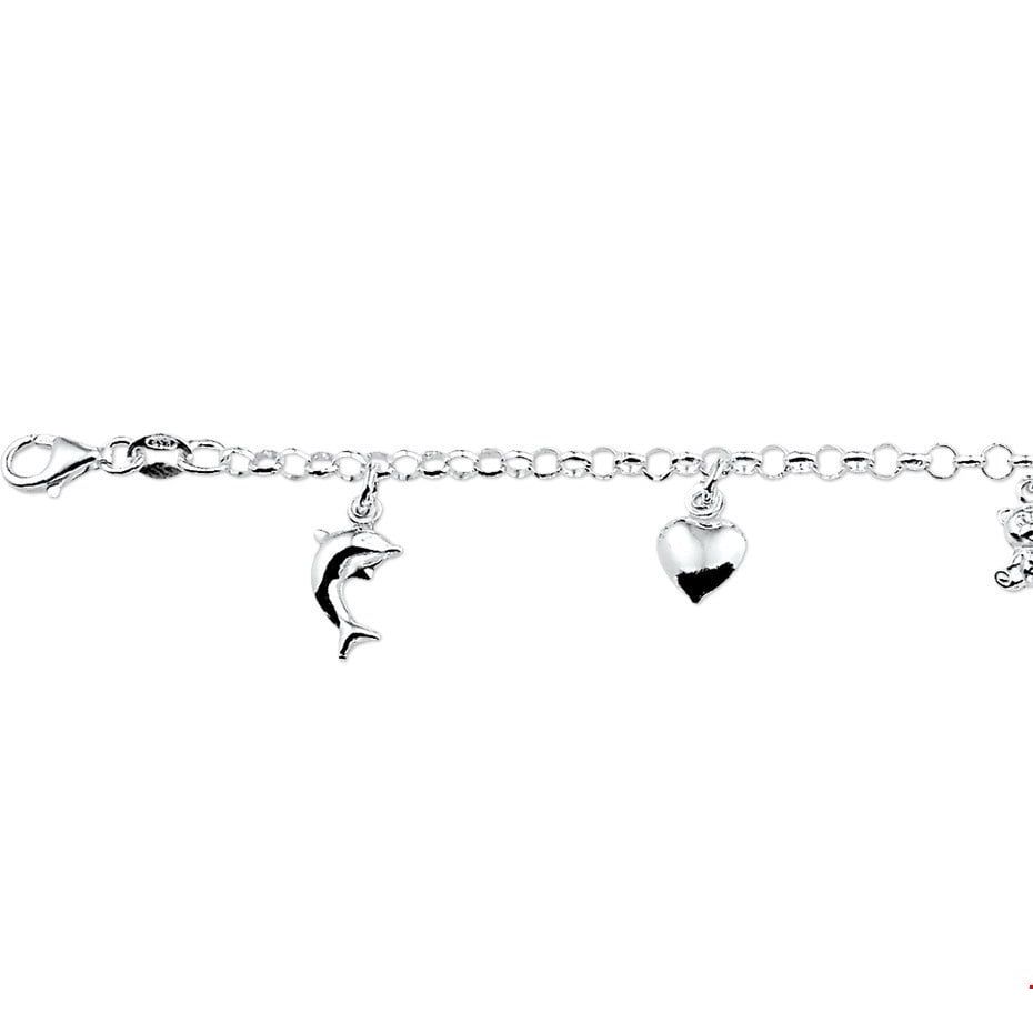 Zilveren bedel armband