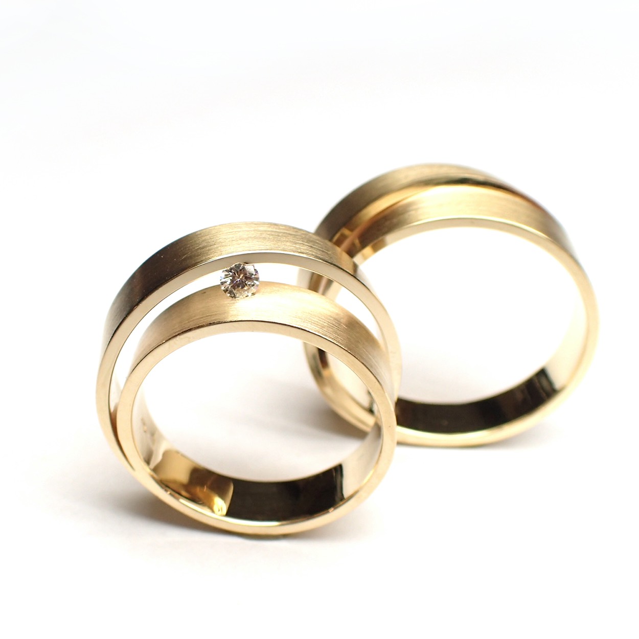 14 karaat geelgouden herenring zonder diamant