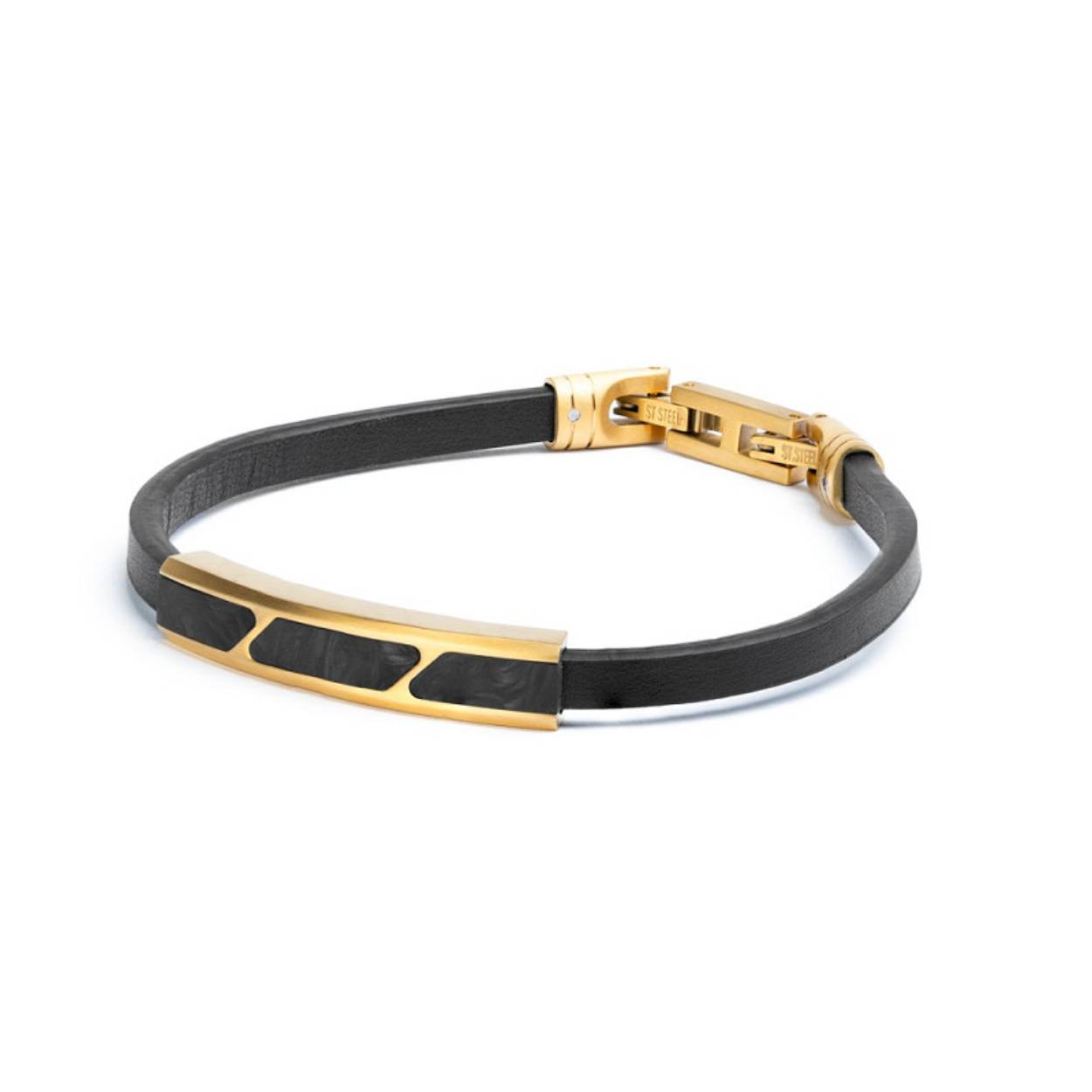 De Stella armband is gemaakt voor de moderne man die stijl met een vleugje kracht wil. Gemaakt van roestvrij staal, kwaliteitsleer en gesmeed carbon, is deze armband zowel duurzaam als stijlvol.

Gesmeed carbon, bekend om zijn sterkte en lichtgewicht, geeft de Stella zijn kenmerkende look – robuust maar verfijnd. Of hij nu casual wordt gedragen of gecombineerd wordt met formele kleding, de Stella is meer dan een accessoire. Het is een statement.

De armband is verkrijgbaar in verschillende maten, van XS tot en met XXL, zodat je altijd een maat vindt die bij je past.