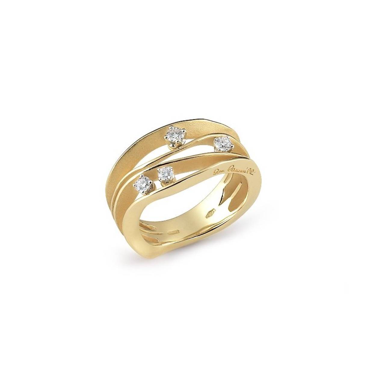 18krt gouden ring met diamant 0,27crt uit de Dune Collectie van AnnaMaria Cammilli. De kleur van de ring is yellow sunrise, een warm geel dat de energie van de zon en een ongekende charme uitstraalt.

Ringmaat: 53 (17). Heeft u een andere maat, neem dan gerust contact met ons op.

Referentienummer: GAN0778U