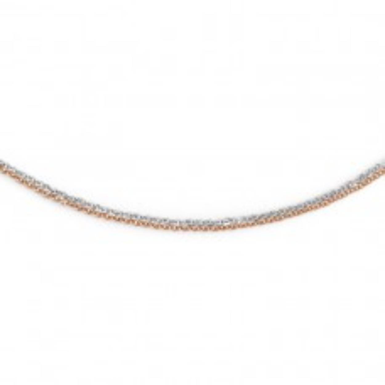 You & Me Collier goud 18k rosé en wit goud