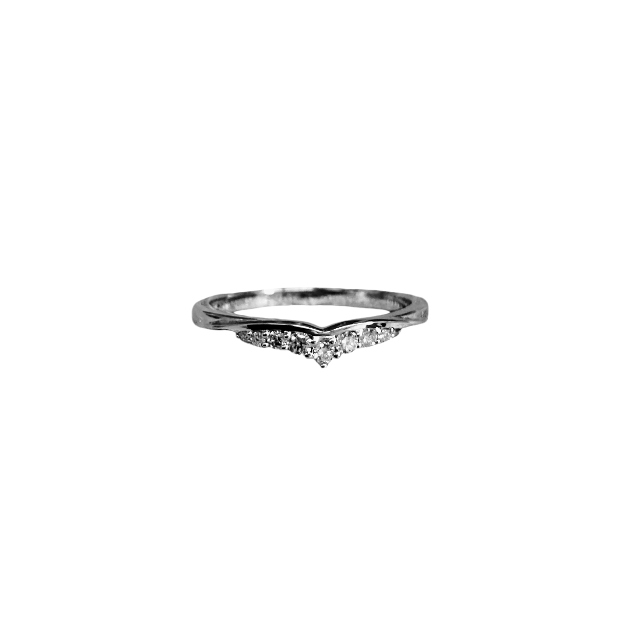 14kt wg ring Tiara 0,16ct