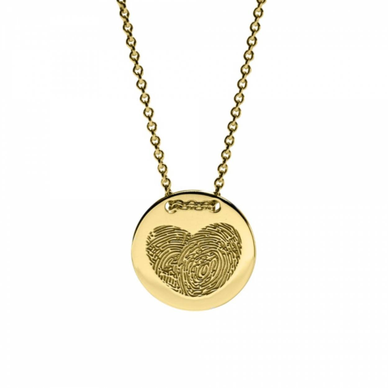 Graveer muntje waar een gravure op kan. Deze collier kan in diverse materiaal soorten gemaakt worden.