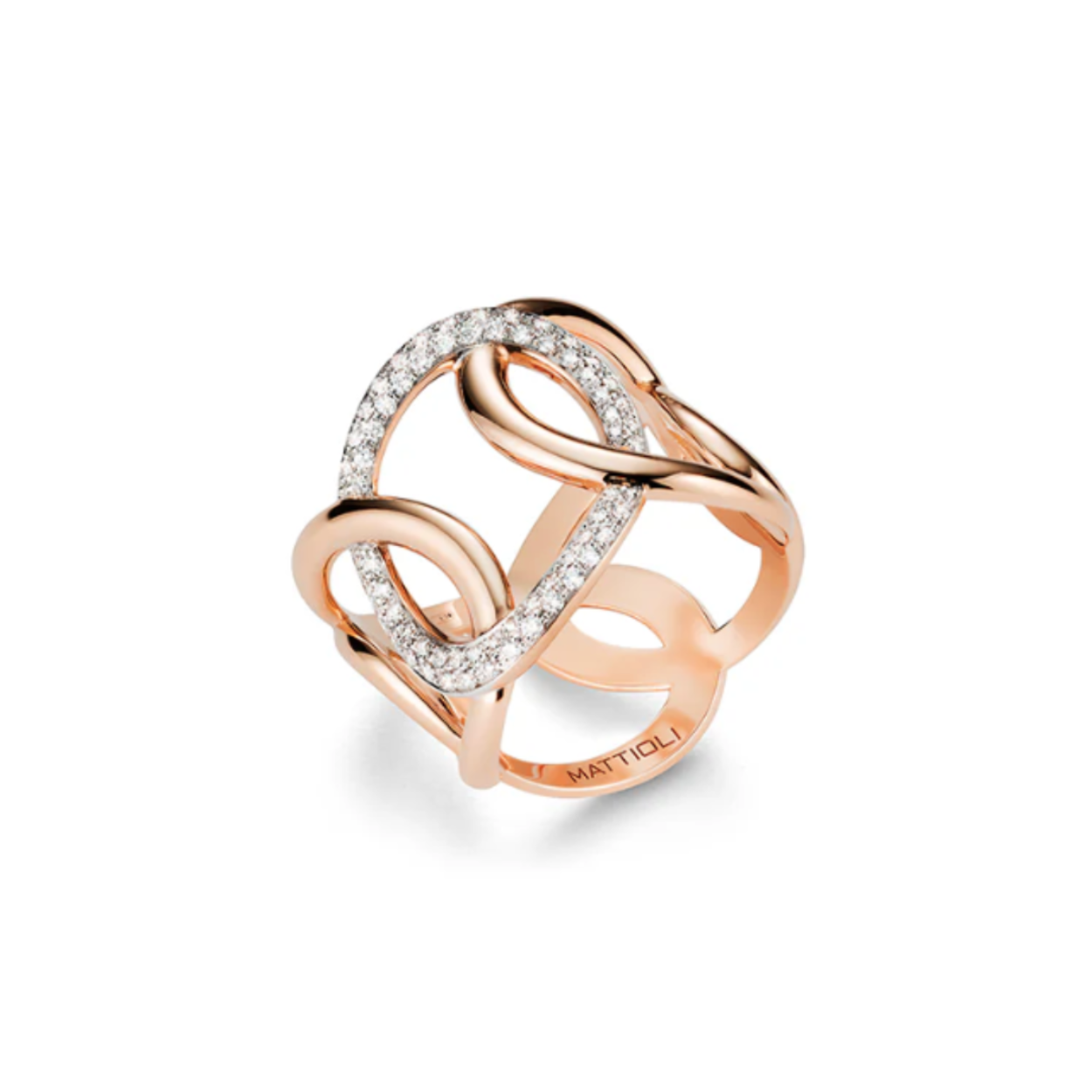 Hiroko ring Mattioli  in 18 kt rosegoud met diamant
