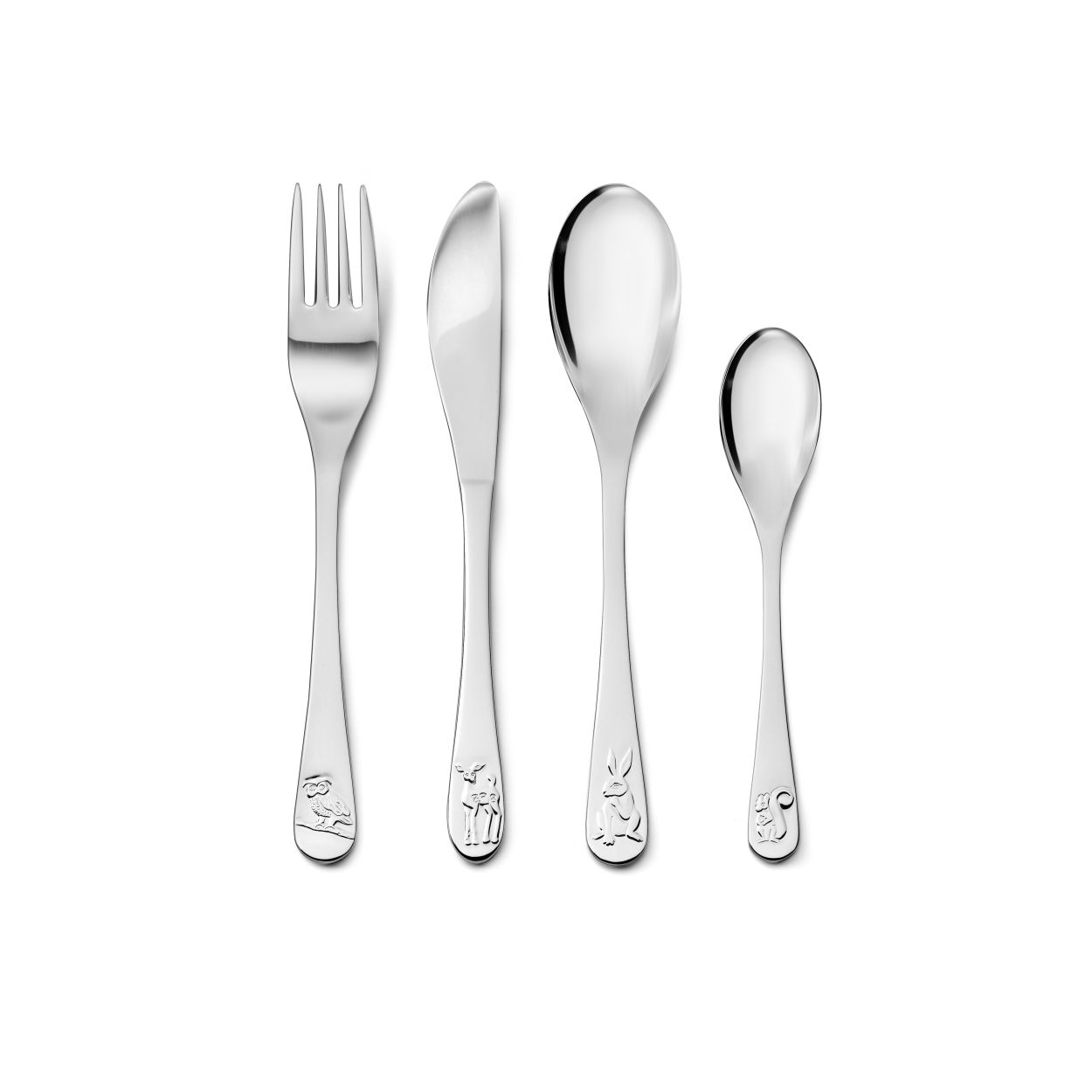 Bestekset 4-delig bosdieren stainless steel 6829030