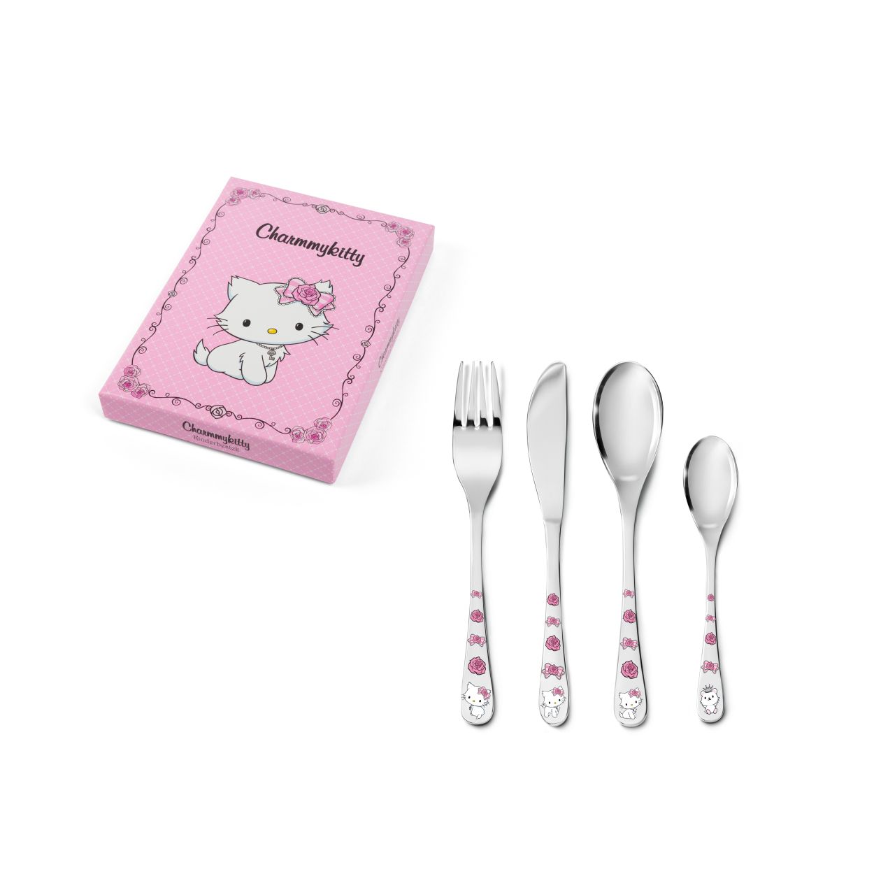 Kindercouvert Charmmykitty, 4-delig, kleur