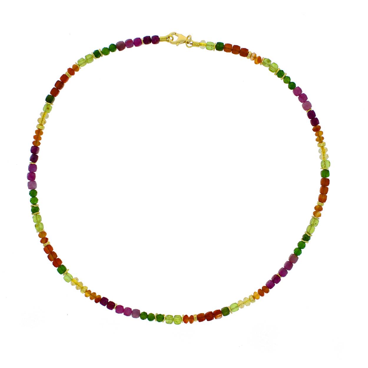 Collier bonte edelstenen