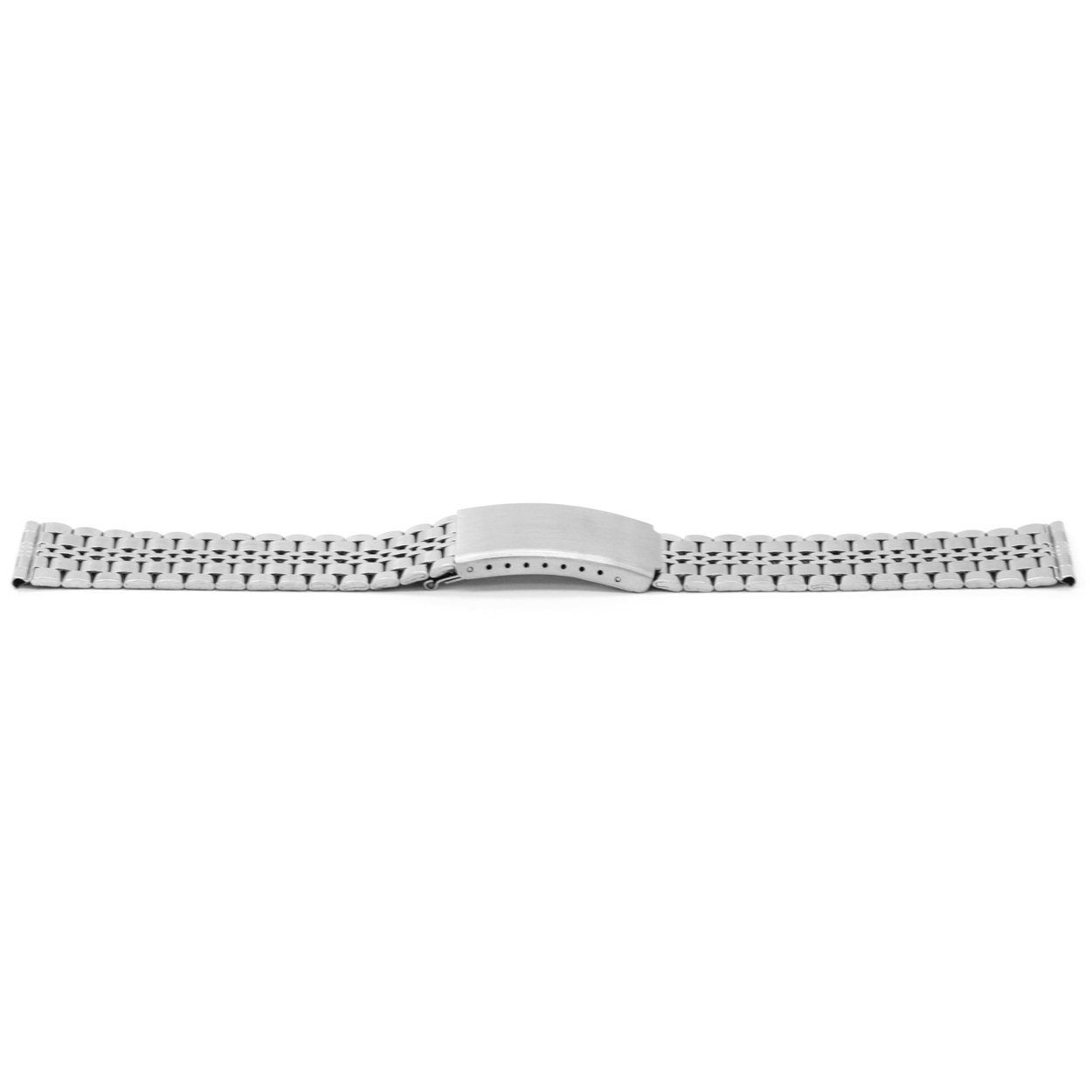 Horlogeband all stainless steel met klepsluiting.
Kleur band: Grijs/metaal
Band dikte: 2.2 mm
Band lengte: 175 mm
Band breedte: 20 mm
Gesp: All Stainless
Bekleding binnenband: NVT
Gestikt: NVT
Pushpin: Exclusief