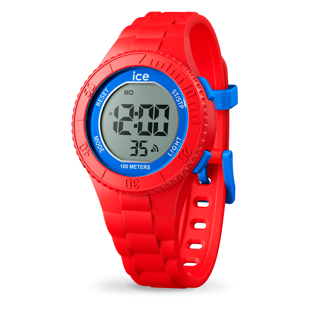 De tijd om digitaal te gaan is aangebroken voor Ice-Watch met de ICE digit red blue: het perfecte horloge voor het nieuwe schooljaar. Dit lichte horloge zonder wijzers in zachte silicone zal zowel kinderen als ouders kunnen bekoren. Dankzij de waterbestendigheid van 10 ATM kan je je horloge dragen in alle omstandigheden, ook onder de douche of in het zwembad!