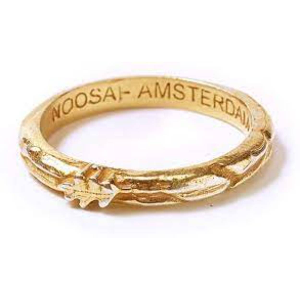 Ring Eikenblad, leuk als aanschuif ring om tegen een andere ring te stapelen
