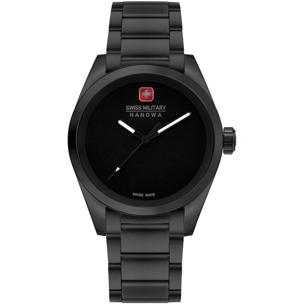 Swiss Military Hanowa horloge met stalen band, Dark Matter