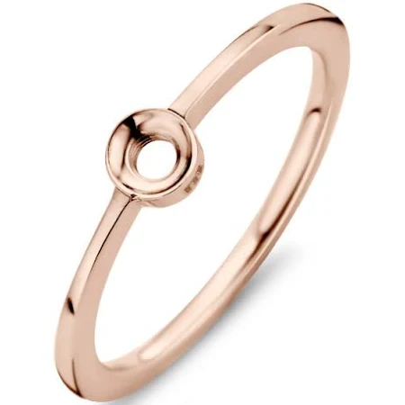 Melano twisted petite ring - rosekleurig - dames - maat 54