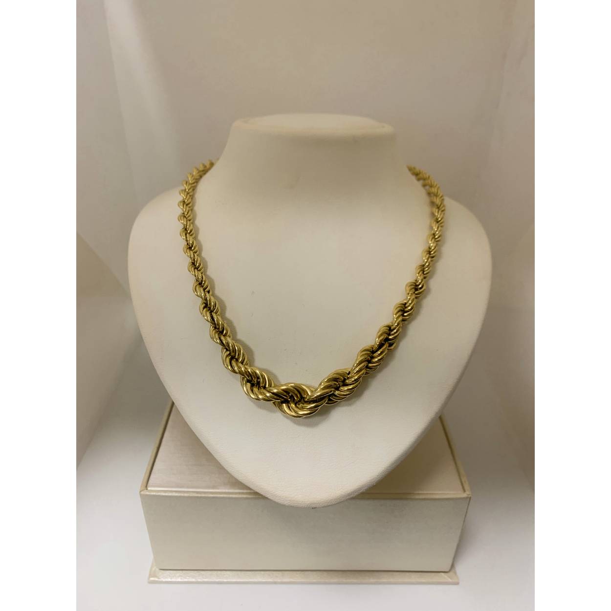 geelgouden collier - rope