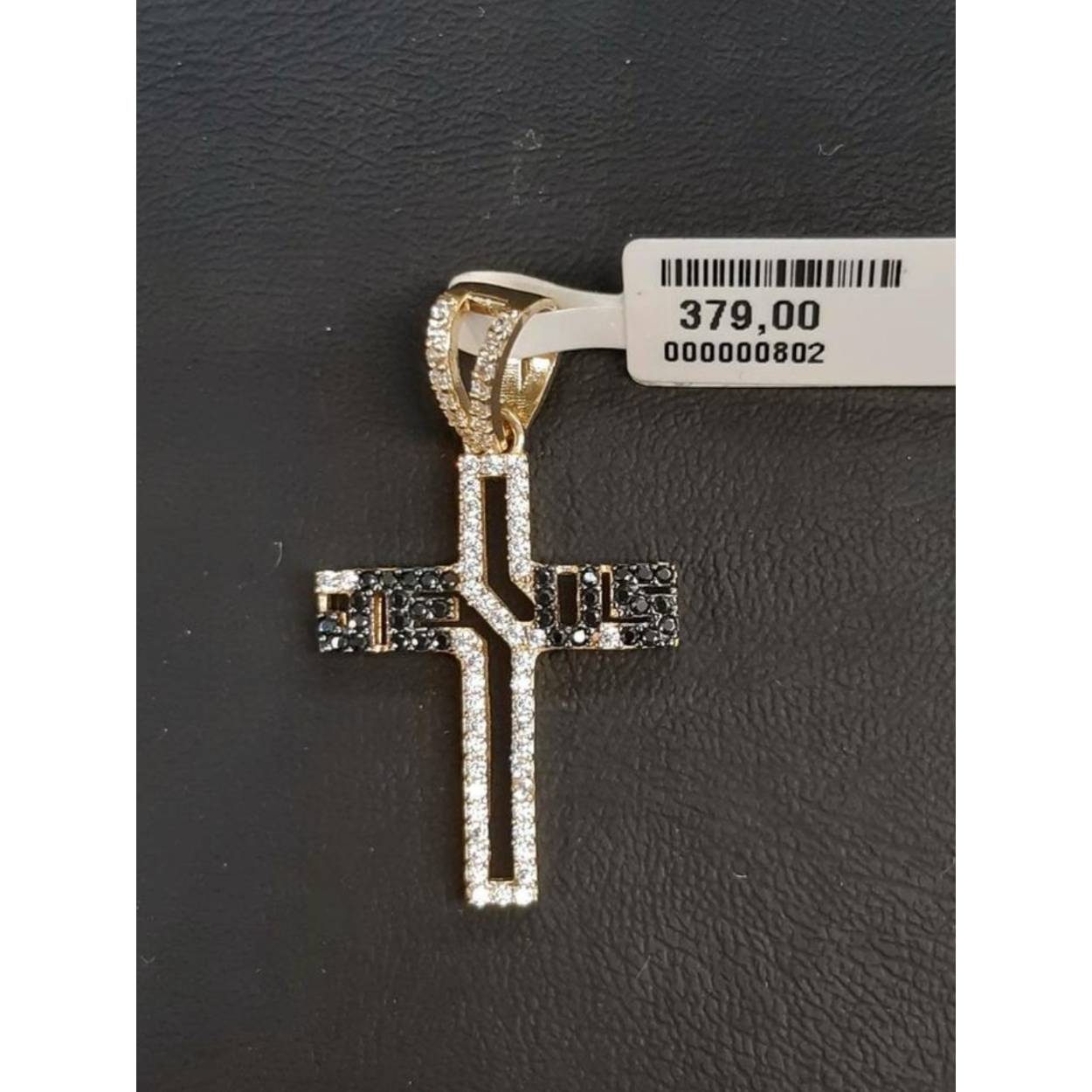 gouden kruis 14k met stenen 