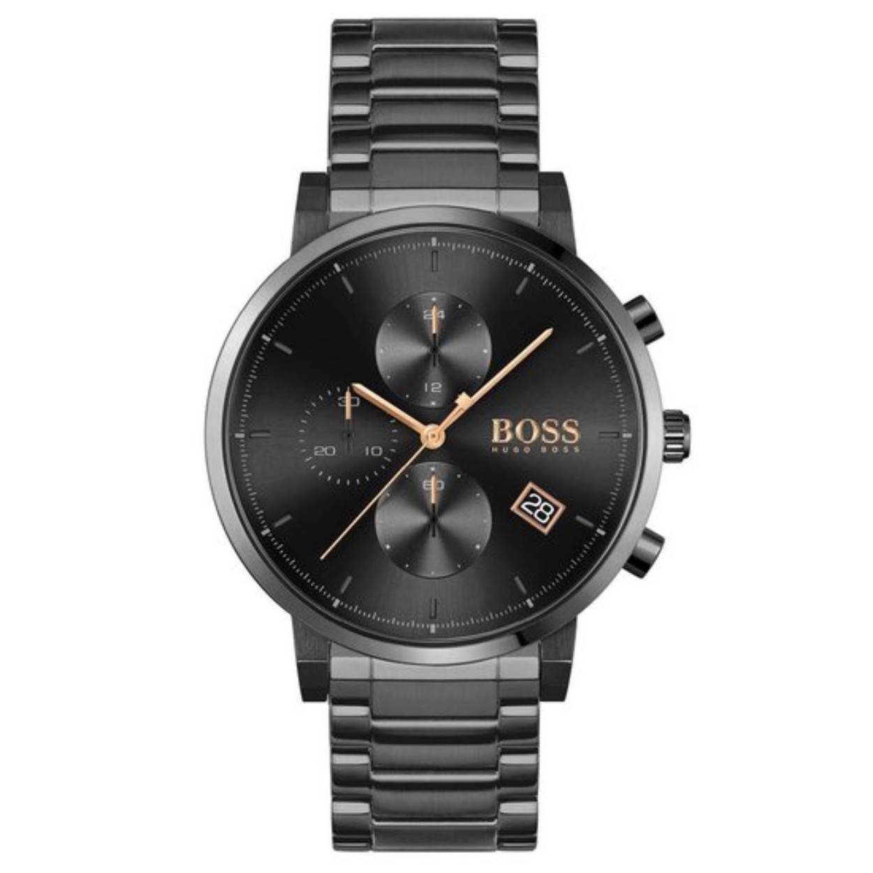 Hugo Boss heren horloge HB1513780
Zwarte kast met zwarte wijzerplaat
Zwarte schakelband
5 ATM waterdicht