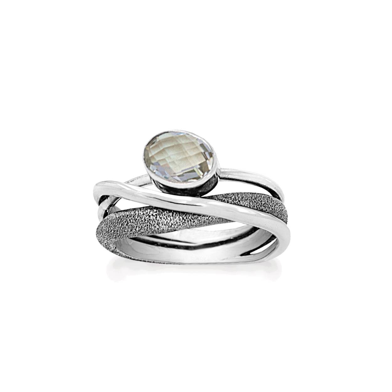 Rabinovich zilveren Ring classy curl mt.56 77003019