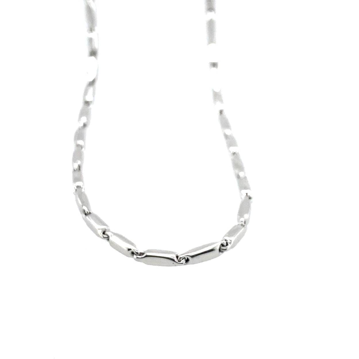 Prachtig 14krt witgouden collier uit de collectie van Monzario. Tevens leverbaar bijpassende armband.