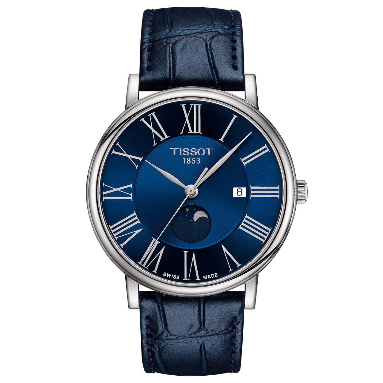 Carson Moonphase Quartz 50m WR Saffierglas