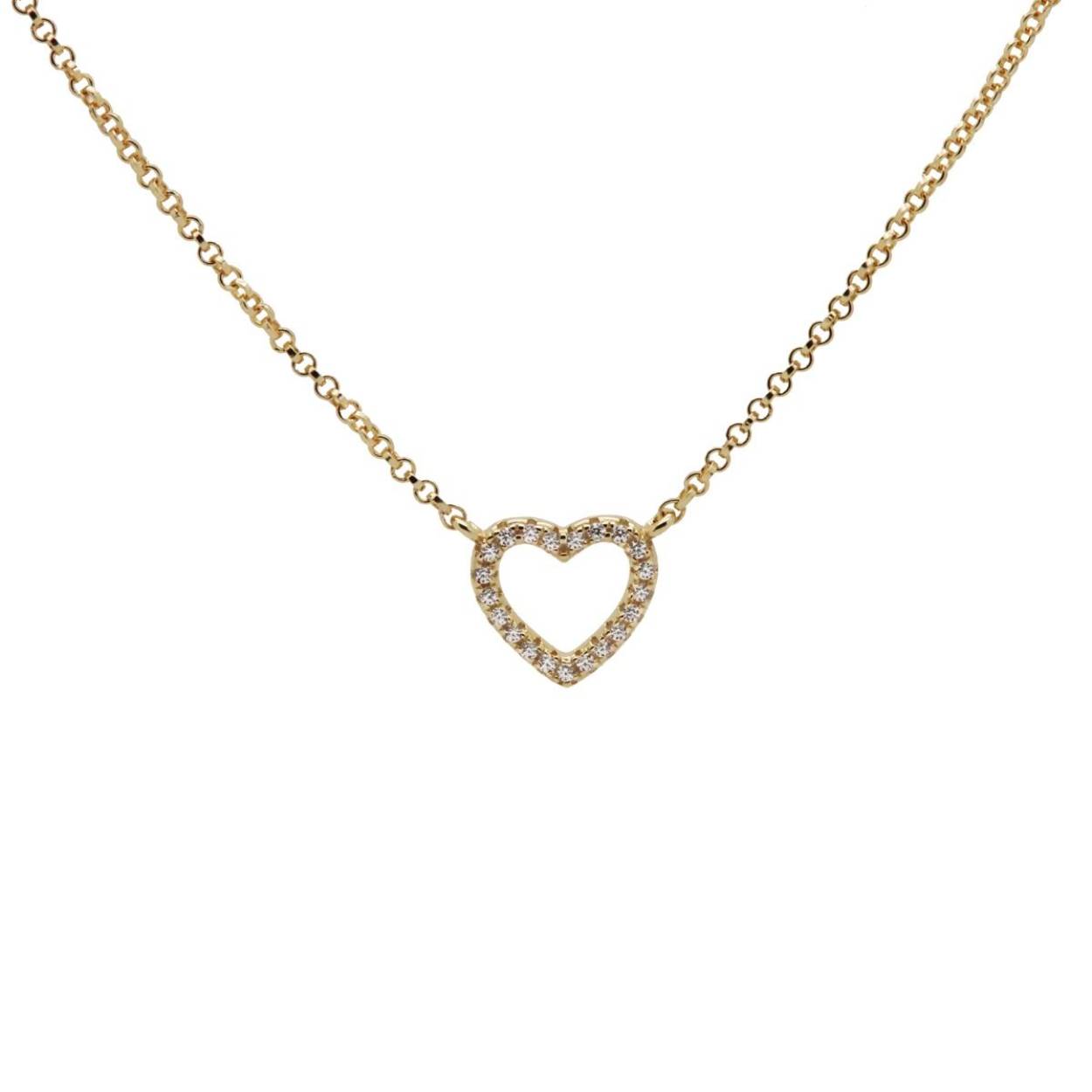 zilveren Karma collier, LILLY Goldplated, 40+5cm