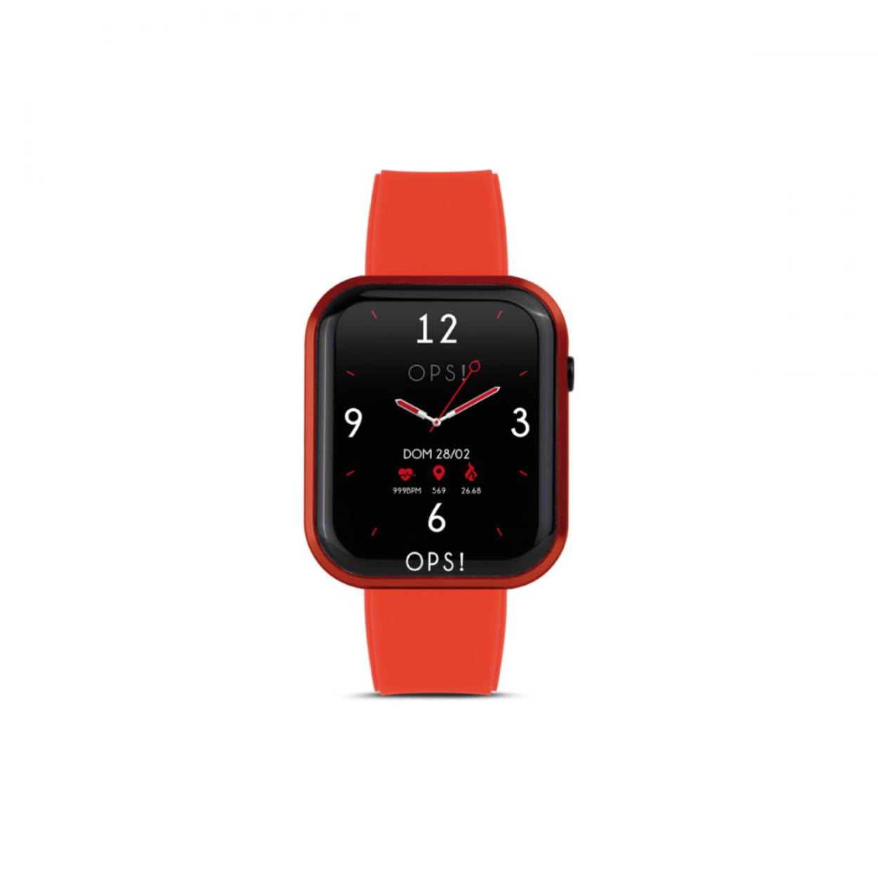 Smartwatch met aluminium en ABS kast en siliconen band. Kastafmetingen 44x37x13 mm met 1,83-inch full-touch kleurenscherm. Binnenomtrek band: 180 mm tot 140 mm. Stalen gespsluiting.

Functies:
oproepwaarschuwing en melding, stappenteller, polsdetectie, calorieën, afstand, stopwatch, freq. Hartslag, bloeddruk, oxygenatie, timer, slaapmonitor, wekker, sedentaire herinnering, sport, drankwaarschuwing, afstandsbediening voor muziek, weer, shot, smartphone zoeken, aanpasbare achtergrond.