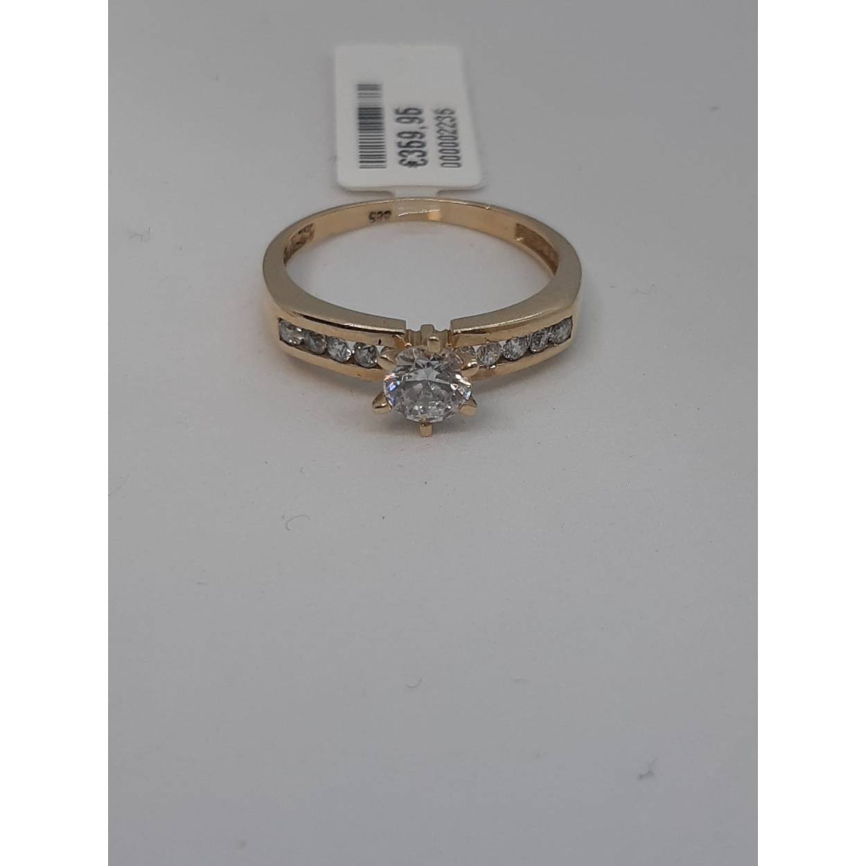 gouden ring 14kt met stenen 