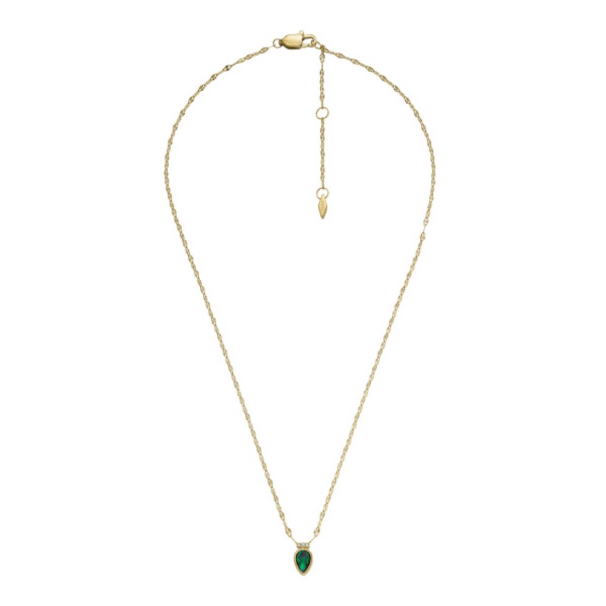 Edelstalen goudkleurig  collier van Fossil