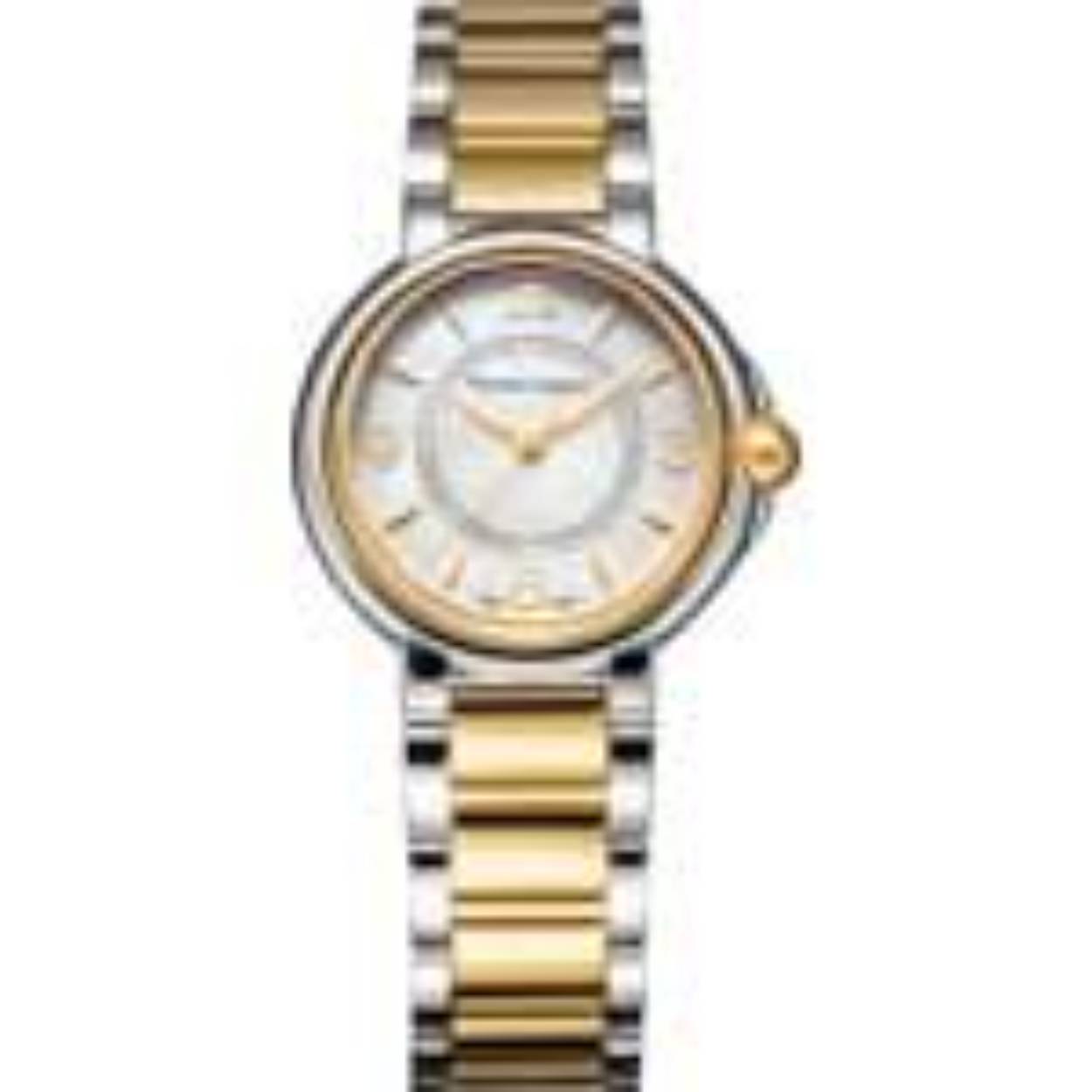 Dit is een horloge van het merk Maurice Lacroix gemaakt voor dames.
De specificaties zijn als volgt:
Kastmaat: 32 mm
Kastdikte: 9
Bandbreedte: 17
Waterdichtheid: 3 ATM / 30 Meter / 100 Feet