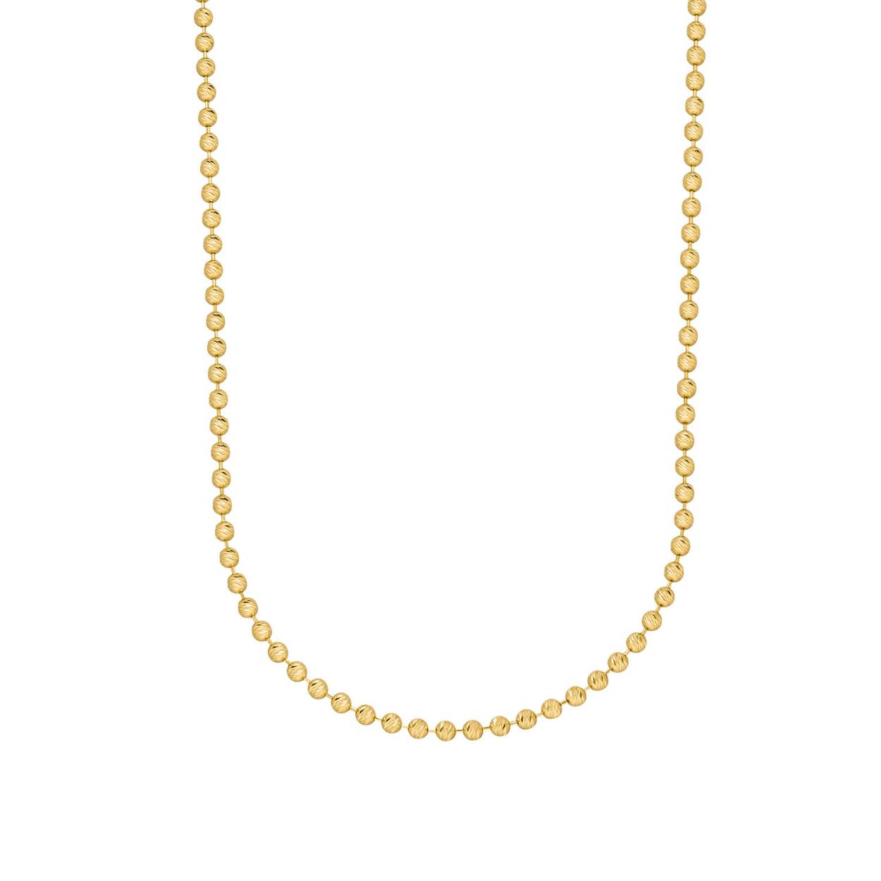 Collier Goud Bolletjes Facet bolletjes 50cm
