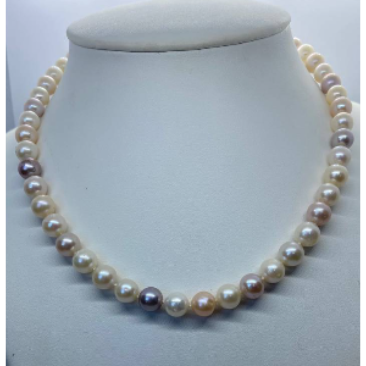 Zoetwater parelcollier multicolor 8-9 mm