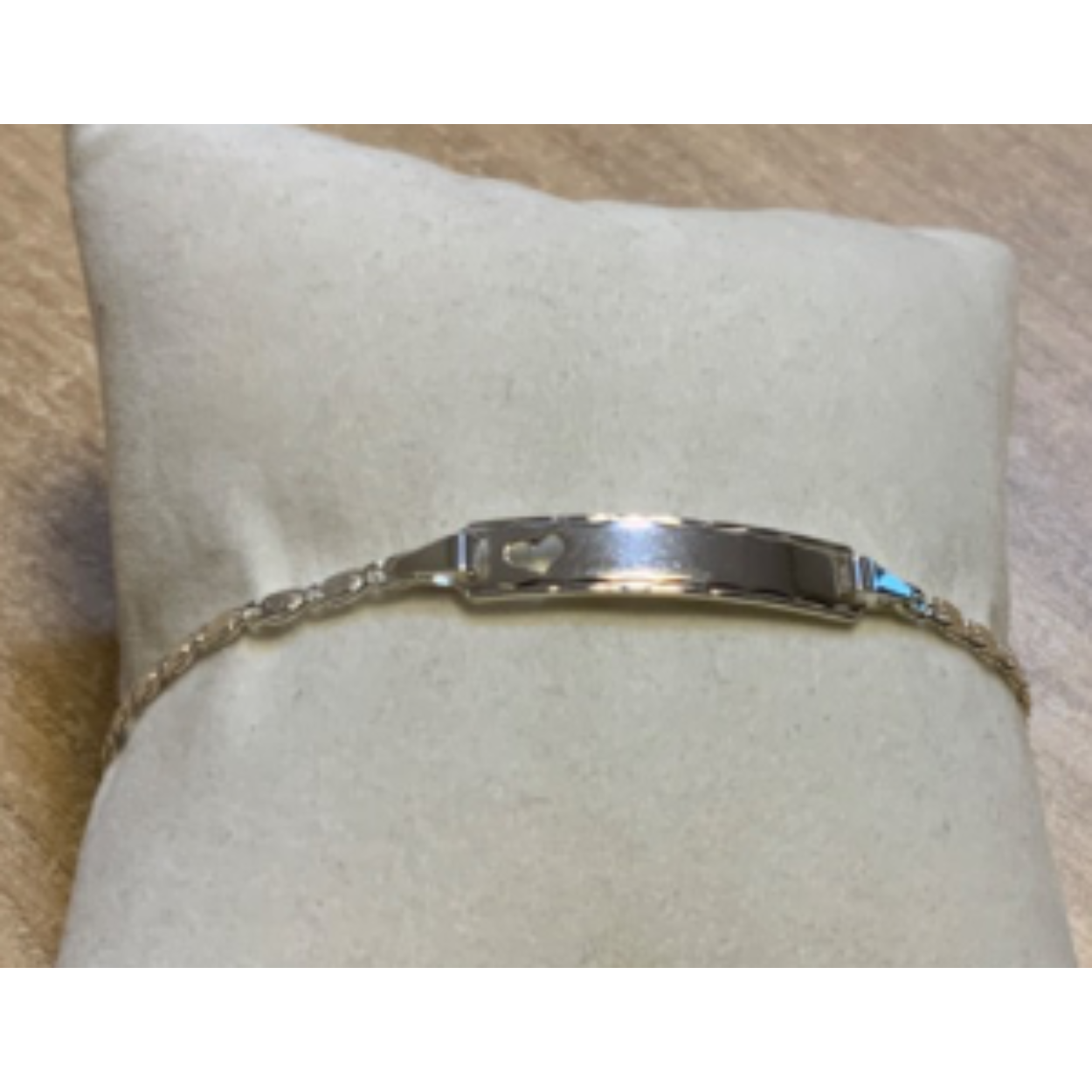 Zilver plaatarmbandje hartje