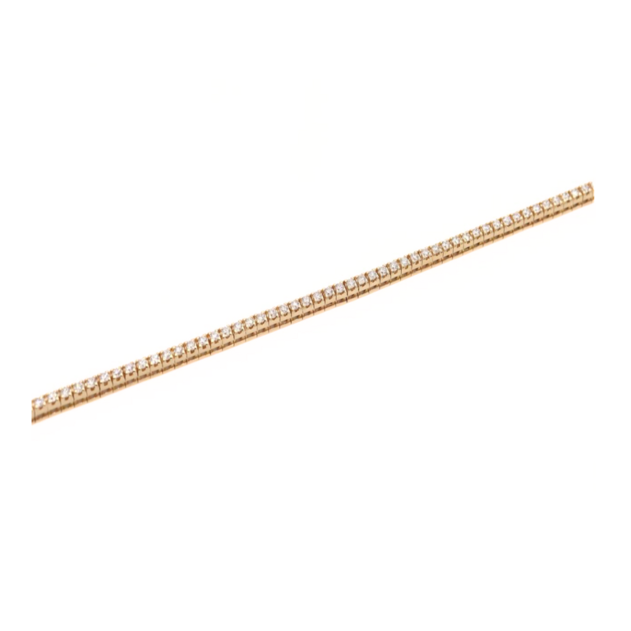 Tennisarmband in roségoud met diamanten