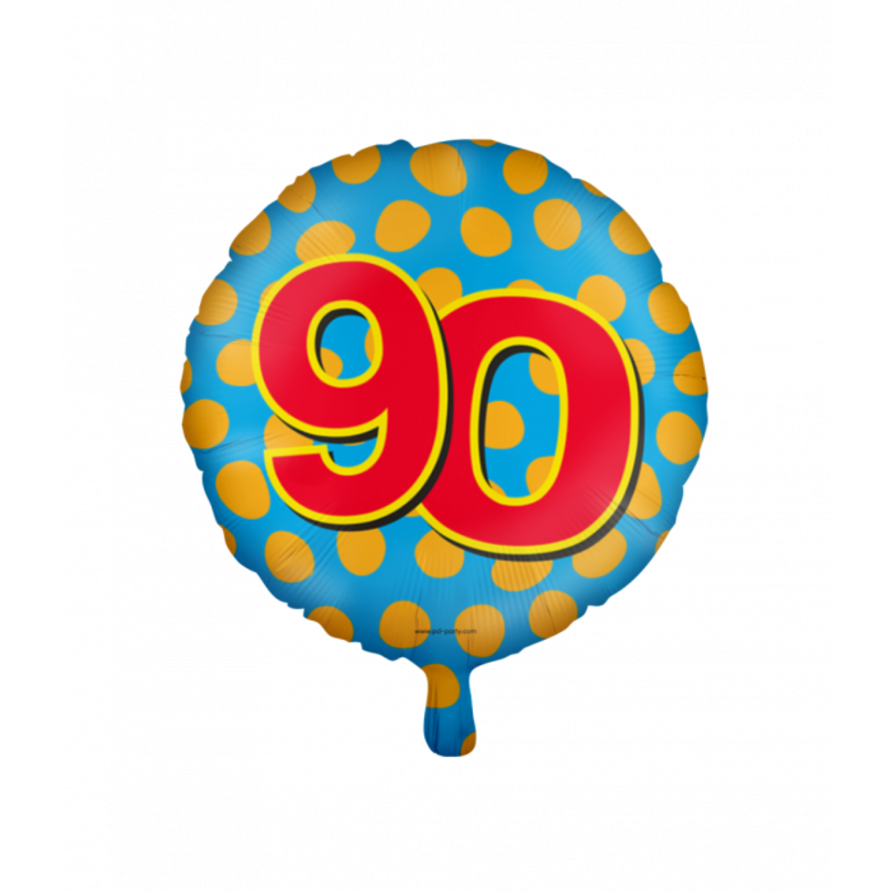 De Happy foil balloons 90 zijn een leuke toevoeging voor als er iemand 90 wordt en door de gebruikte kleuren valt de folie ballon extra op. De folie ballon kan worden gevuld met helium of met lucht, hiervoor wordt standaard een rietje meegeleverd. De ballonnen hebben een diameter van ongeveer 45 centimeter.

Deze ballonnen kunnen wij ter plekke vullen met helium, hiervoor brengen wij 5 euro in rekening.