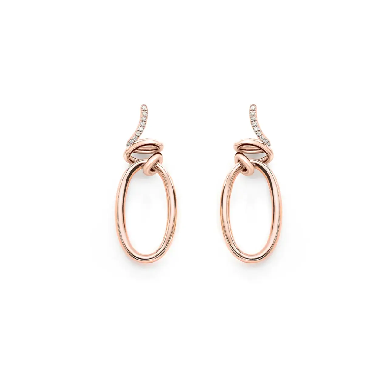 Hiroko oorbellen in rose goud