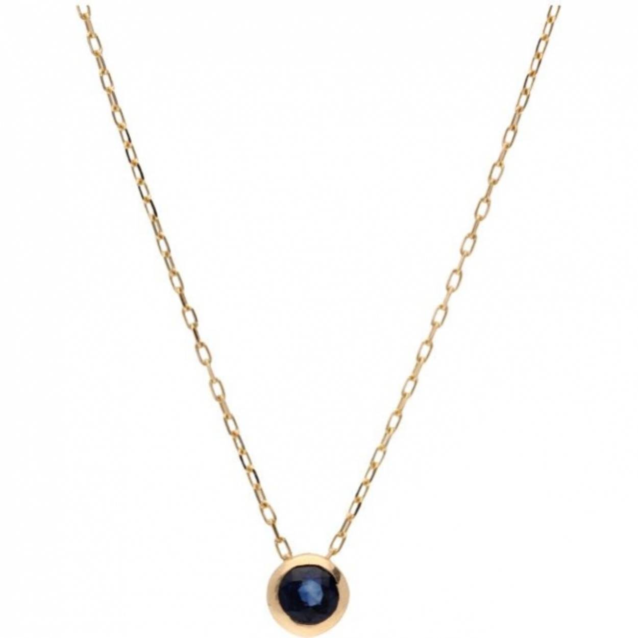 Swing jewels gouden collier geboorte steen September - Saffier