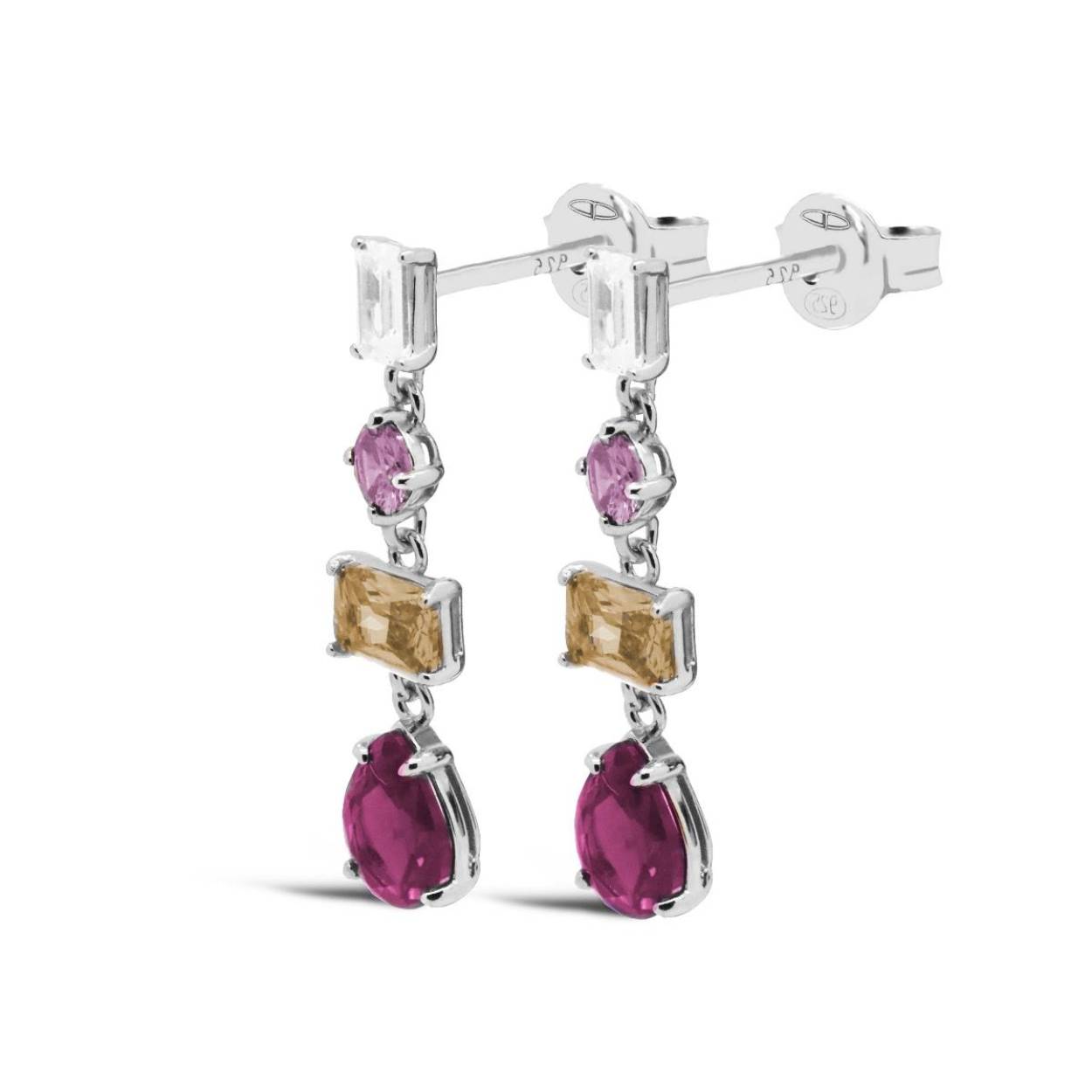 Karma oorhangers Symbols XL SPRING MOOD RUBY RED Silver