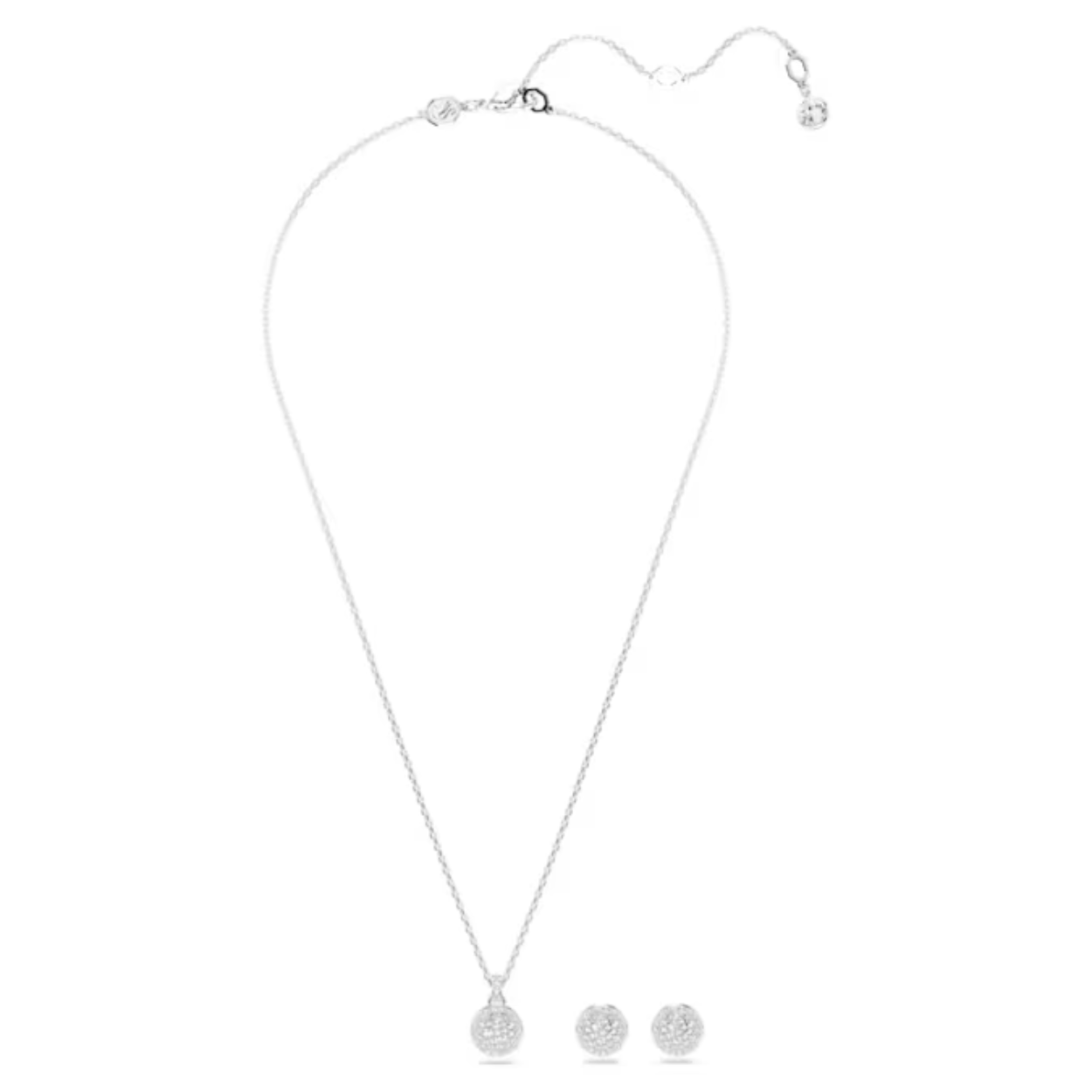 Deze sieradenset met rhodium toplaag combineert de inspiratie van sterren met de savoir-faire van Swarovski. De stralende hanger wordt gedragen aan een delicate ketting met karabijnsluiting en is voorzien van een bolvormig meteoormotief met een sneeuwpavé van heldere rondgeslepen kristallen in verschillende formaten. Op de oorstekers prijkt hetzelfde ontwerp met een glimmende balsluiting. Een bijzonder cadeau voor een geliefde of een prachtige aanvulling op uw eigen stijl.
Artikelnr.: 5683445
Collectie:  Meteora
Ketting lengte: 40 - 47 cm
Oorbellen: 1 x 1 cm