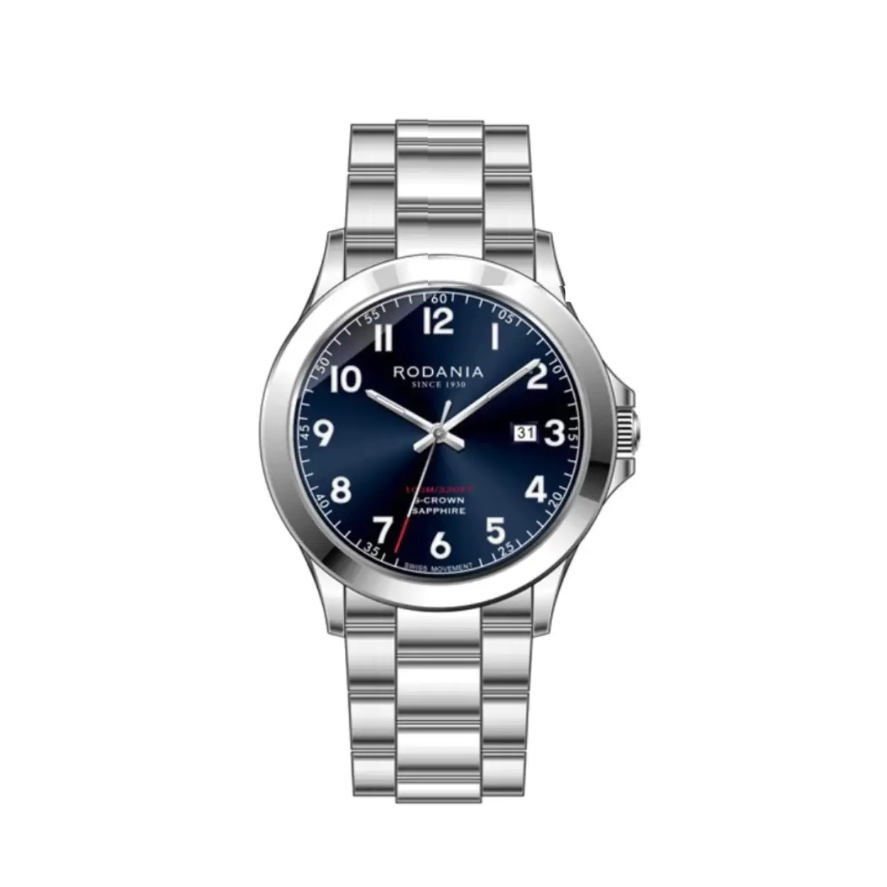 Dit is een herenhorloge van het merk Rodania
