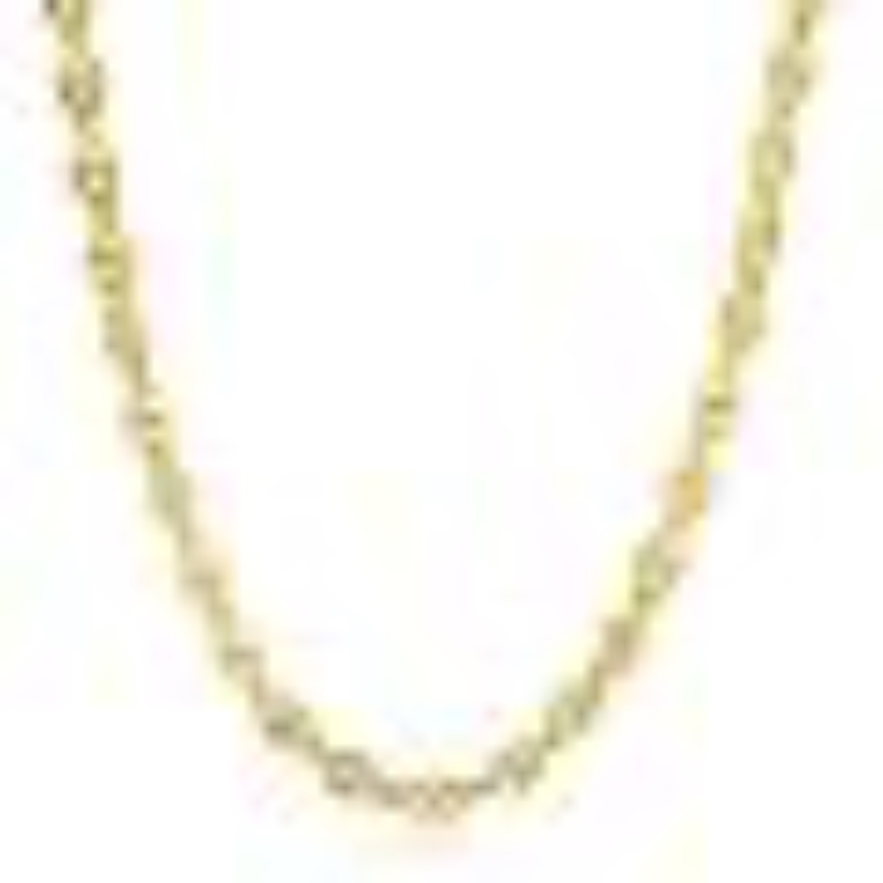 ZINZI gold plated zilveren koffieboon schakelketting 45cm 5mm breed ZIC2340G
