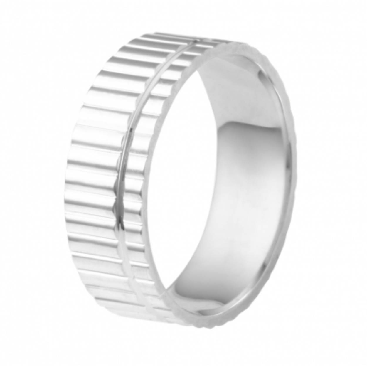 585 witgouden trouwringen. Glans. De damesring is 5 mm breed en heeft geen diamant, de herenring is 7mm
Prijs is op aanvraag