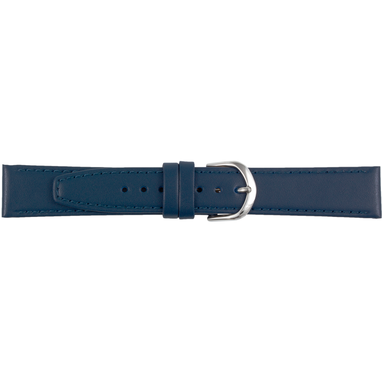 Leren horlogeband donkerblauw 12mm